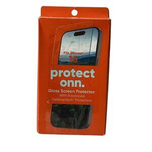 Onn Glass Screen Protector, iPhone 16, Advanced DefenseTech™ Protection